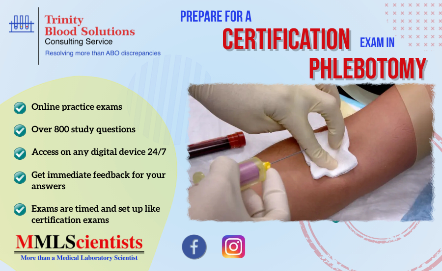 Phlebotomy certification practice exams